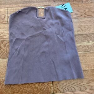 NWT Zara Mauve Ribbed Strapless Tube Top